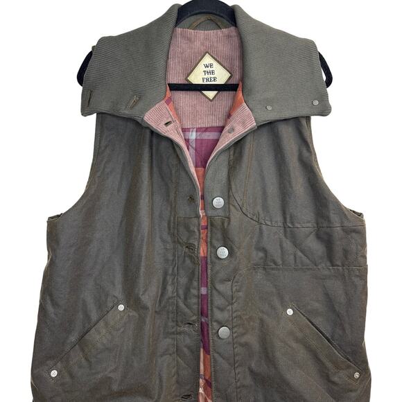 New Free People We The Free Benny Quilted Olive Vest Women's Size Small - Picture 4 of 8